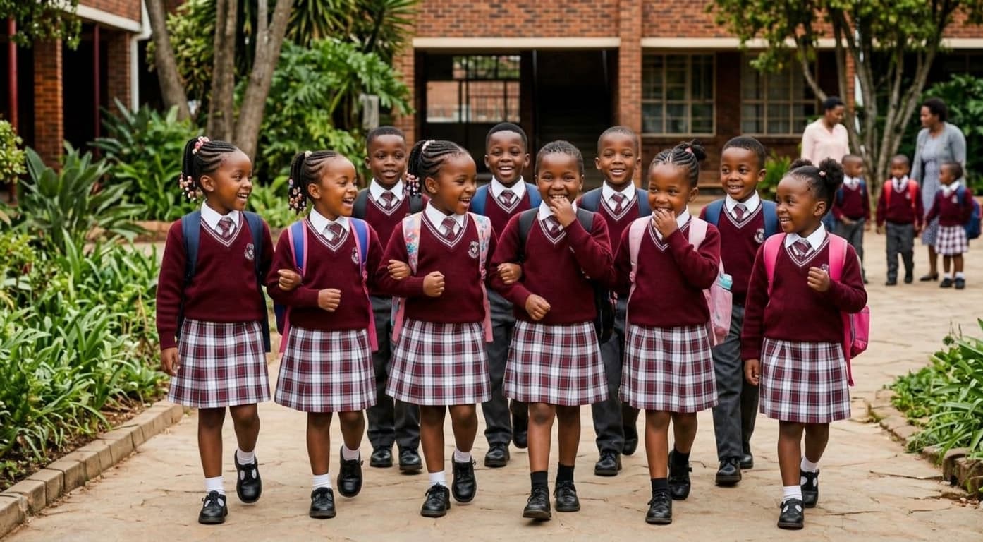 Choir group of students in uniform