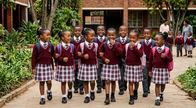 School choir in uniform